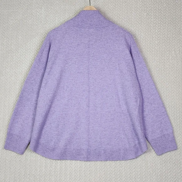 Poetry 100% Cashmere Purple Lavender Collared Sweater Women's Size UK 18 US 14 - Picture 4 of 11